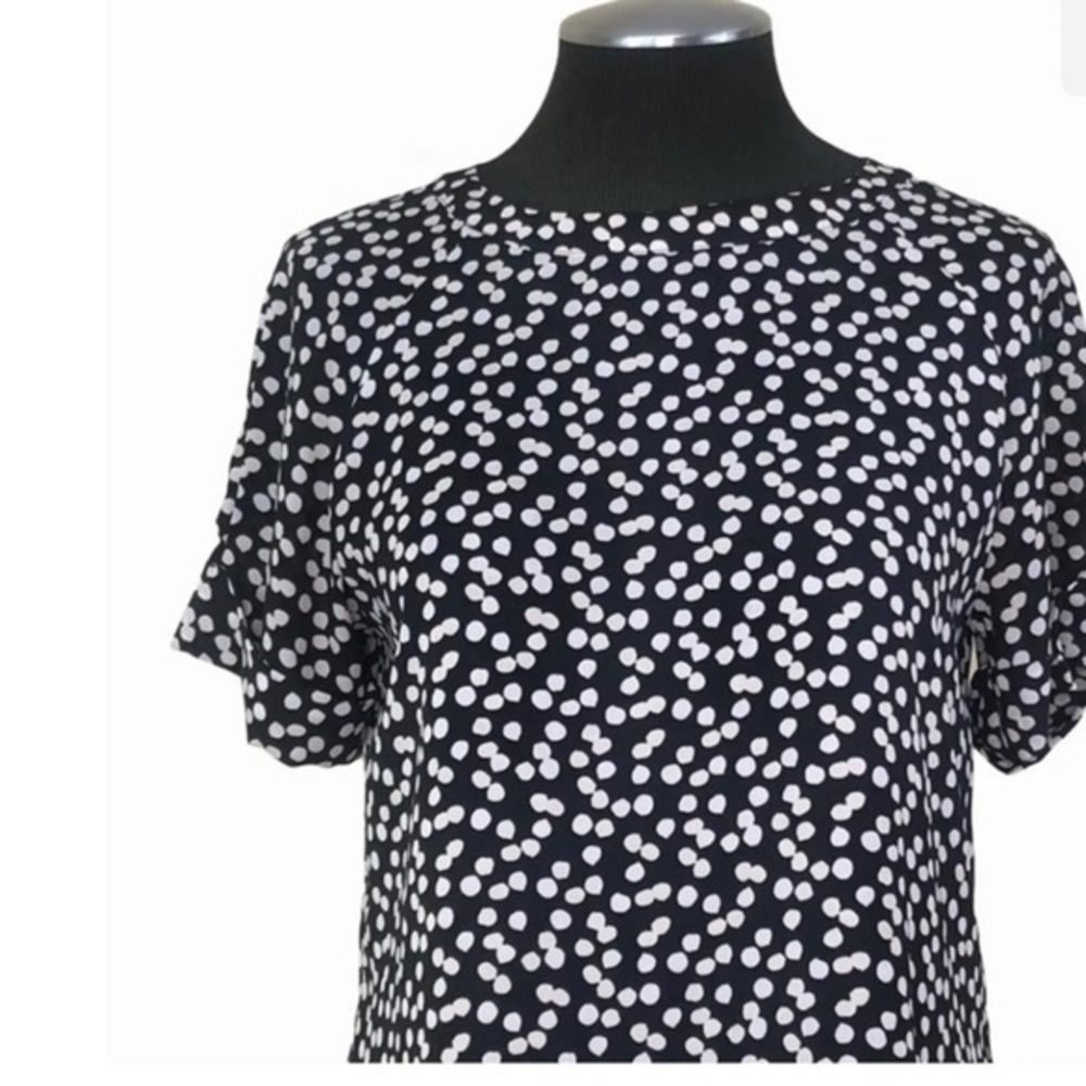 Black and white polka dot top